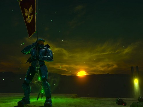 AddiCt3d-2CHa0s_Halo-3_Sand-Forge_Sunset-Flag-Screenshot