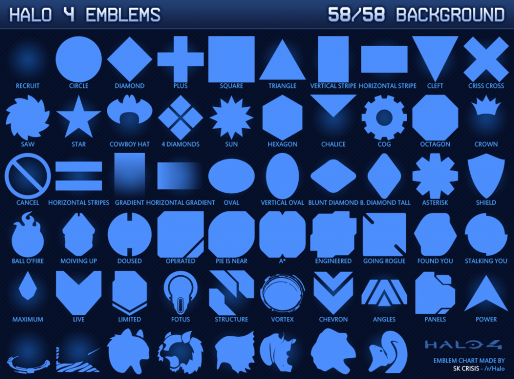 Halo 4 Vector Emblem Pack - Halo Diehards